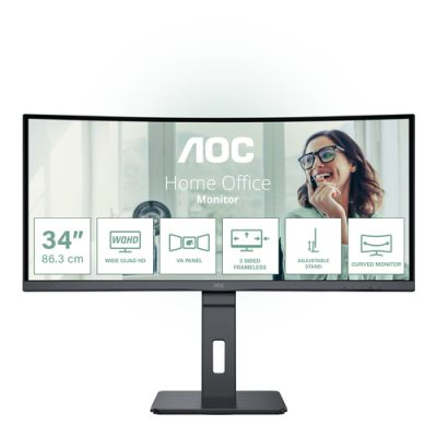 AOC CU34P3CV Computerbildschirm 86,4 cm (34") 3440 x 1440 Pixel UltraWide Quad HD LED Schwarz