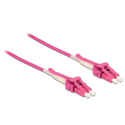 DeLOCK 85132 Glasfaserkabel 1 m LC OM4 Pink