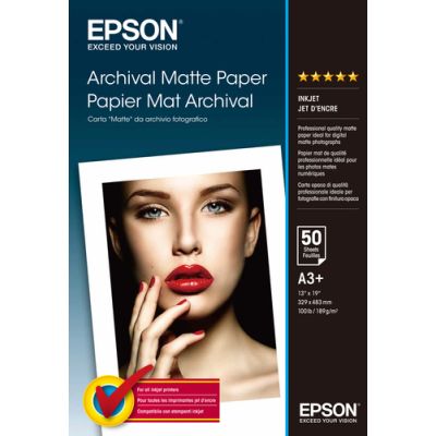 Epson Archival Matte Paper, DIN A3+, 189 g/m², 50 Blatt