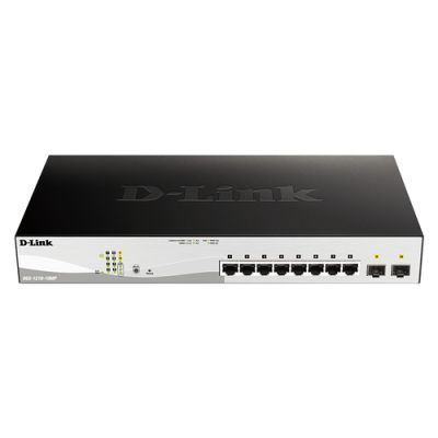 D-Link DGS-1210-10MP Managed L2 Gigabit Ethernet (10/100/1000) Power over Ethernet (PoE) Schwarz, Grau