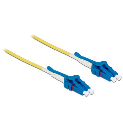DeLOCK 85087 Glasfaserkabel 10 m LC OS2 Gelb