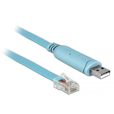DeLOCK 64185 Videokabel-Adapter 2 m RJ-45 USB Typ-A Blau