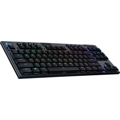 Logitech G G915 TKL Tenkeyless LIGHTSPEED Wireless RGB Mechanical Gaming Keyboard Tastatur RF Wireless + Bluetooth QWERTY Nordisch Karbon