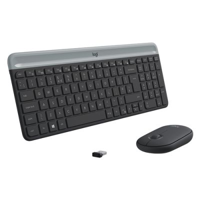 Logitech MK470 Tastatur Maus enthalten RF Wireless QWERTZ Schweiz Graphit