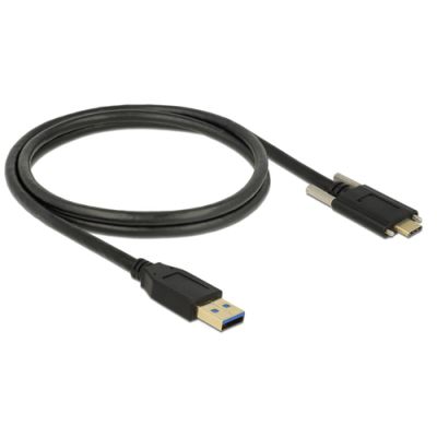 DeLOCK 83718 USB Kabel 1 m USB 3.2 Gen 2 (3.1 Gen 2) USB A USB C Schwarz