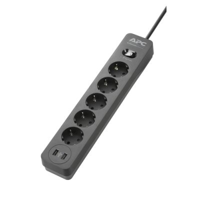 APC PME5U2B-GR Spannungsschutz Schwarz 5 AC-Ausgänge 230 V 1,52 m