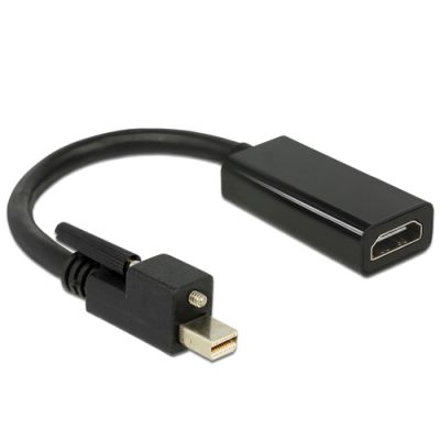 DeLOCK 62640 Videokabel-Adapter 0,25 m Mini DisplayPort HDMI Schwarz