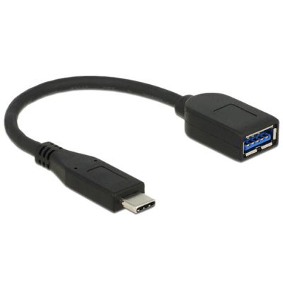 DeLOCK USB 3.1 Gen 2 Type-C/Typ-A USB Kabel 0,1 m USB C USB A Schwarz