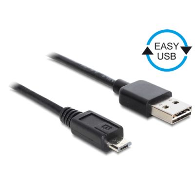DeLOCK 0.5m, USB2.0-A/USB2.0 Micro-B USB Kabel 0,5 m USB A Micro-USB B Schwarz