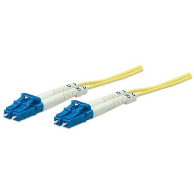 Intellinet Glasfaser LWL-Anschlusskabel, Duplex, Singlemode, LC/LC, 9/125 µm, OS2, 5 m, gelb