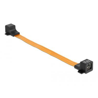 DeLOCK 87031 Netzwerkkabel Schwarz, Orange 0,3 m