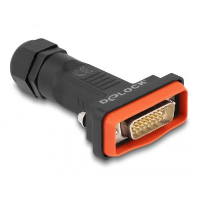 DeLOCK 87808 Drahtverbinder D-Sub HD 26 pin/ 26 soldering pin Schwarz, Orange