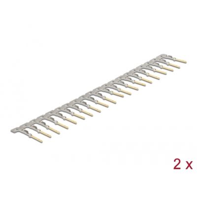 DeLOCK 66732 Drahtverbinder D-Sub HD crimp 40 pieces Gold, Silber