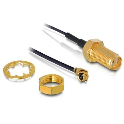 DeLOCK 88417 Drahtverbinder I-PEX M / SMA F Schwarz