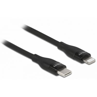 DeLOCK Daten- und Ladekabel USB Type-C™ zu Lightning™ für iPhone™, iPad™ und iPod™ schwarz 0,5 m MFi