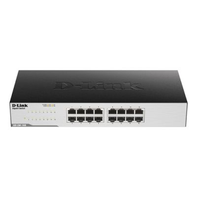 D-Link GO-SW-16G Unmanaged L2 Gigabit Ethernet (10/100/1000) 1U Schwarz
