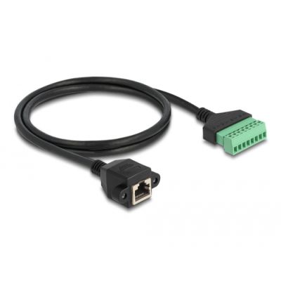 DeLOCK 66055 Netzwerkkabel Schwarz, Grün 1 m Cat6 U/UTP (UTP)