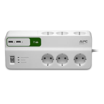 APC PM6U-GR Spannungsschutz Weiß 6 AC-Ausgänge 230 V 2 m