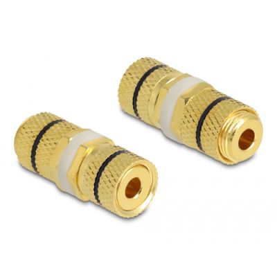 DeLOCK 64144 Drahtverbinder 2 x binding post Schwarz, Gold