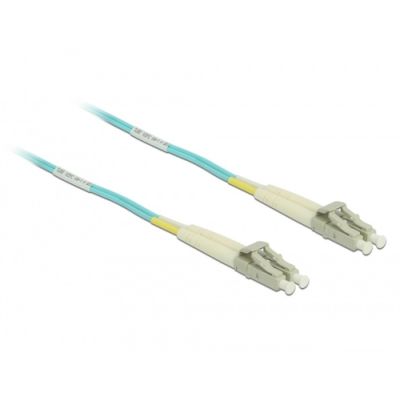 DeLOCK 86562 Glasfaserkabel 10 m LC OM3 Aqua-Farbe