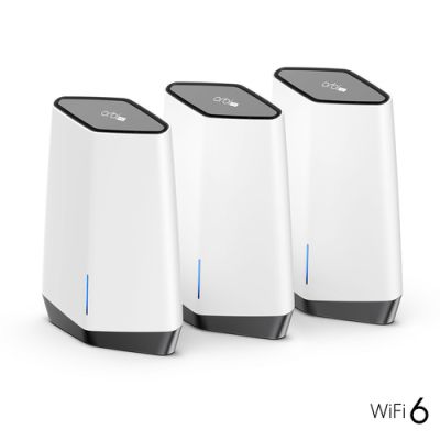 NETGEAR Orbi Pro WiFi 6 Tri-band Mesh System (SXK80B3) Tri-Band (2,4 GHz / 5 GHz / 5 GHz) Wi-Fi 6 (802.11ax) Grau, Weiß 14 Intern