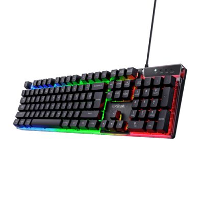 Trust GXT 835 Azor Tastatur USB QWERTY Nordisch Schwarz
