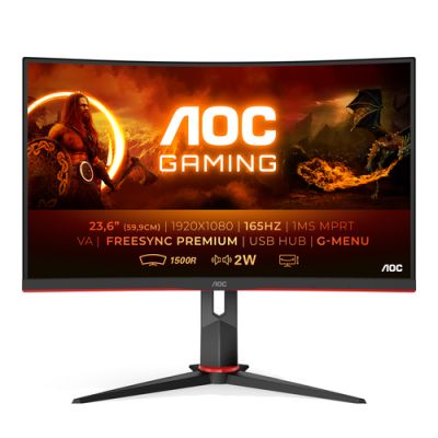 AOC G2 C24G2U/BK Computerbildschirm 59,9 cm (23.6") 1920 x 1080 Pixel Full HD LED Schwarz, Rot