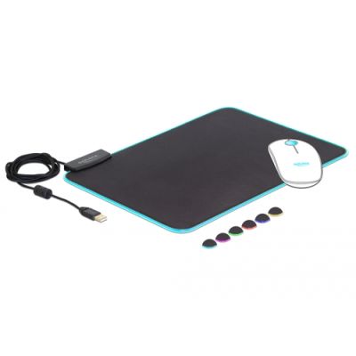 DeLOCK 12554 Mauspad Gaming-Mauspad Schwarz