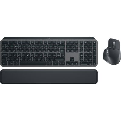 Logitech MX Keys S Combo Tastatur Maus enthalten RF Wireless + Bluetooth QWERTZ Schweiz Graphit
