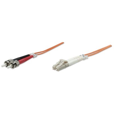 Intellinet Glasfaser LWL-Anschlusskabel, Duplex, Multimode, LC/ST, 62,5/125 µm, OM1, 3 m, orange