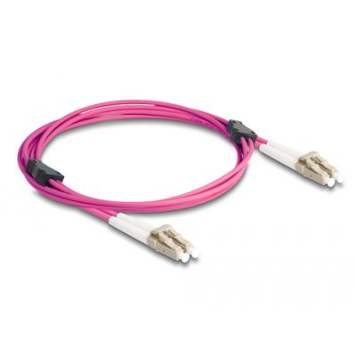 DeLOCK 87914 Glasfaserkabel 2 m LC OM4 Violett