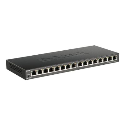 D-Link DGS-1016S Unmanaged Gigabit Ethernet (10/100/1000) Schwarz