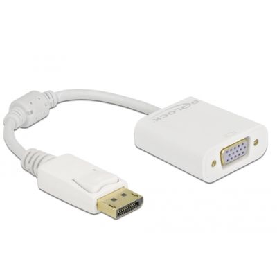 DeLOCK 61007 Videokabel-Adapter 0,15 m DisplayPort VGA (D-Sub) Weiß