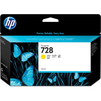 HP 728 Gelb DesignJet Druckerpatrone, 130 ml