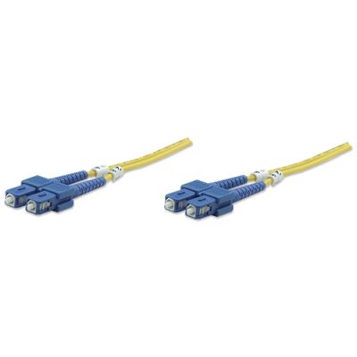 Intellinet Glasfaser LWL-Anschlusskabel, Duplex, Singlemode, SC/SC, 9/125 µm, OS2, 10 m, gelb
