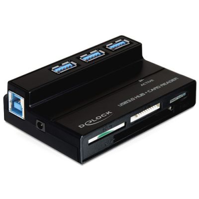 DeLOCK 91721 Kartenleser USB 3.2 Gen 1 (3.1 Gen 1) Schwarz