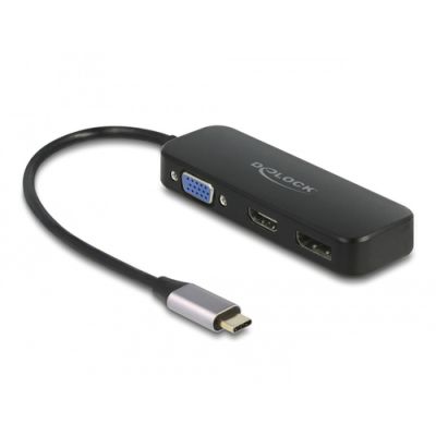 DeLOCK 64156 laptop-dockingstation & portreplikator Kabelgebunden Thunderbolt 3 Schwarz