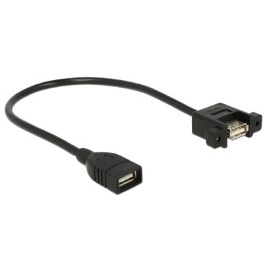 DeLOCK 0.25m 2xUSB2.0-A USB Kabel 0,25 m USB 2.0 USB A Schwarz
