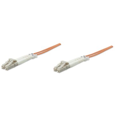 Intellinet Glasfaser LWL-Anschlusskabel, Duplex, Multimode, LC/LC, 62,5/125 µm, OM1, 20 m, orange