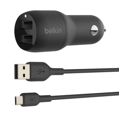 Belkin CCE002BT1MBK Ladegerät für Mobilgeräte Universal Schwarz Zigarettenanzünder Auto