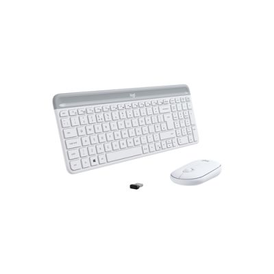 Logitech MK470 Tastatur Maus enthalten RF Wireless Schweiz Weiß