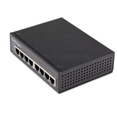 StarTech.com Industrial 8 Port Gigabit PoE Switch - 30W - Power Over Ethernet Switch - GbE PoE+ Unmanaged Switch - Rugged High Power Gigabit Network Switch IP-30/ -40°C bis 75°C