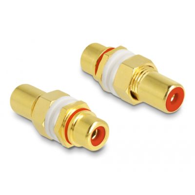 DeLOCK 64142 Drahtverbinder 2 x RCA Gold, Rot