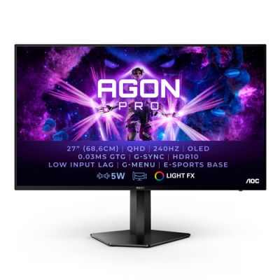 AOC AG276QZD Computerbildschirm 67,3 cm (26.5") 2560 x 1440 Pixel Quad HD OLED Schwarz