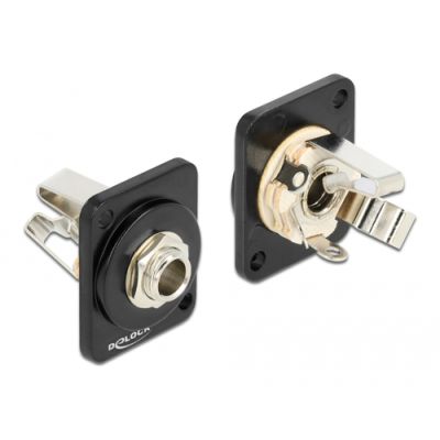 DeLOCK 86790 Drahtverbinder 6.35mm Schwarz, Silber