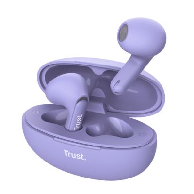 Trust Yavi Kopfhörer True Wireless Stereo (TWS) im Ohr Anrufe/Musik USB Typ-C Bluetooth Violett