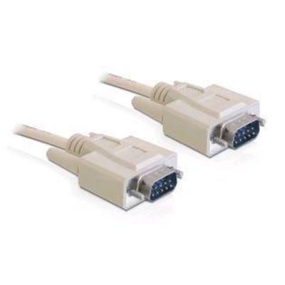 DeLOCK RS-232, 1m Serien-Kabel Beige DB-9