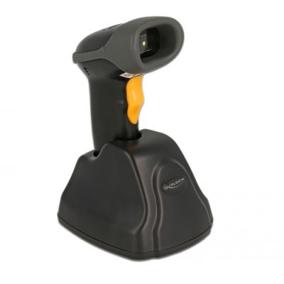 DeLOCK 2,4 GHz Barcode Scanner 1D und 2D mit Ladestation - Mehrsprachig