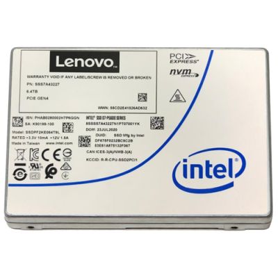 Lenovo 4XB7A17133 Internes Solid State Drive 2.5" 6,4 TB PCI Express 4.0 TLC 3D NAND NVMe