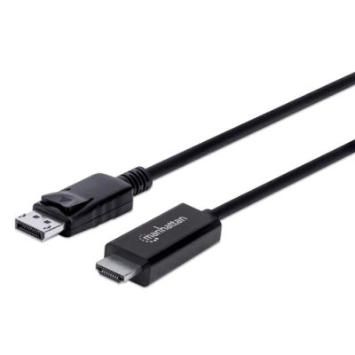 Manhattan 4K@60Hz DisplayPort auf HDMI-Kabel, DisplayPort-Stecker auf HDMI-Stecker, 3 m, schwarz